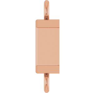10K Rose Gold 5x3 mm Emerald Bezel-Set Link