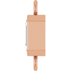 14K Rose Gold 1/3 CT Lab-Grown Diamond Bezel-Set Link