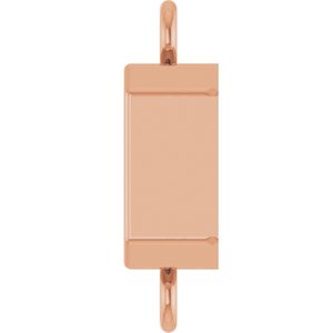 10K Rose Gold 6x4 mm Emerald Bezel-Set Link