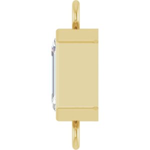 14K Yellow Gold 1/2 CT Natural Diamond Bezel-Set Link