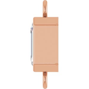 14K Rose Gold 1/2 CT Natural Diamond Bezel-Set Link
