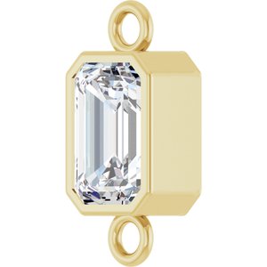 14K Yellow Gold 1/2 CT Natural Diamond Bezel-Set Link