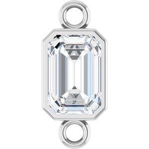 Platinum 1/2 CT Natural Diamond Bezel-Set Link