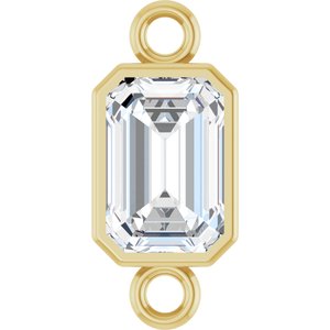 14K Yellow Gold 1/2 CT Natural Diamond Bezel-Set Link