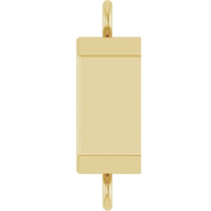 18K Yellow Gold 7x5 mm Emerald Bezel-Set Link
