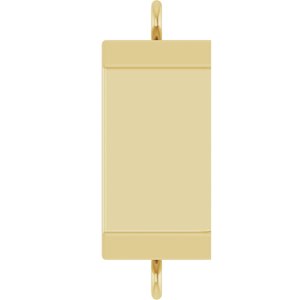 10K Yellow Gold 11x9 mm Emerald Bezel-Set Link