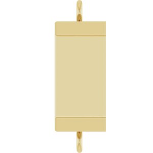 18K Yellow Gold 10x8 mm Emerald Bezel-Set Link