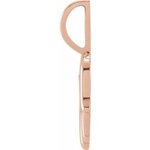 14K Rose Gold .02 CT Natural Diamond Hamsa Hand Charm/Pendant