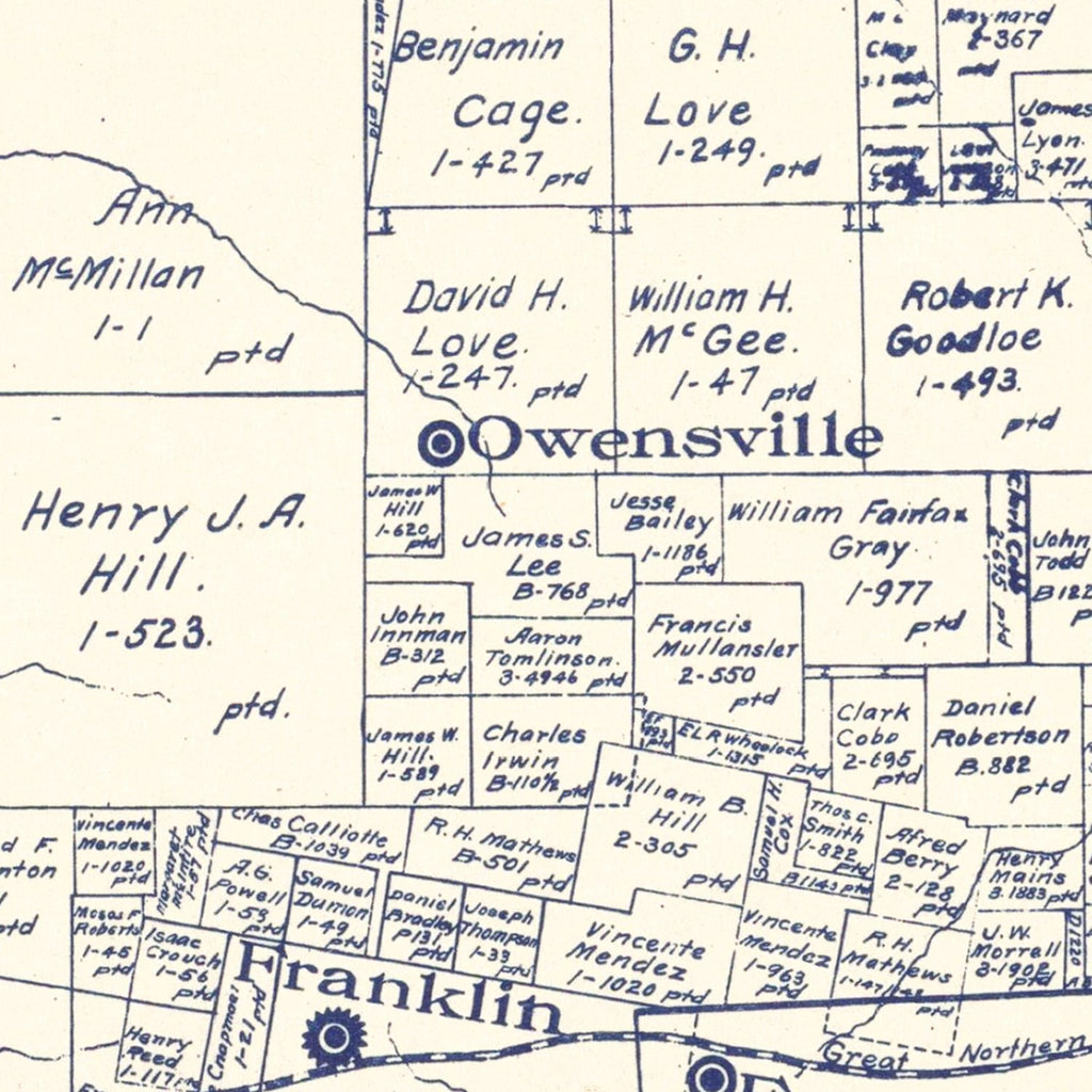 Vintage Map of Robertson County, Texas 1889