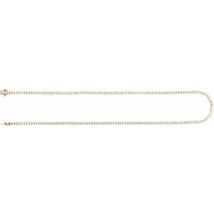 14K Yellow Gold 7 1/4 CTW Lab-Grown Diamond Line 16" Necklace