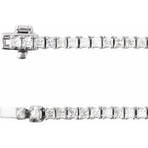 14K White Gold 7 1/4 CTW Lab-Grown Diamond Line 16" Necklace