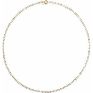 14K Yellow Gold 7 1/4 CTW Lab-Grown Diamond Line 16" Necklace