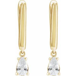 14K Yellow Gold 1/2 CTW Lab-Grown Diamond Lever Back Earrings – image 3