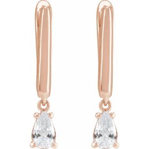 14K Rose Gold 1/2 CTW Lab-Grown Diamond Lever Back Earrings – image 3
