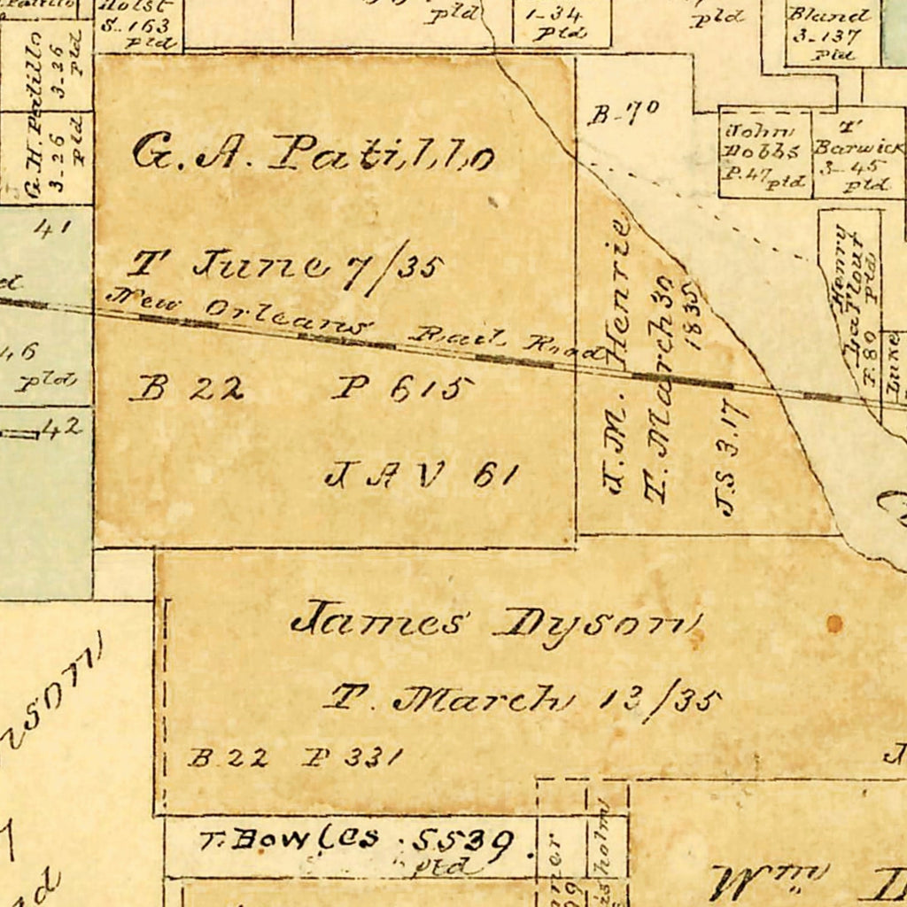 Vintage Map of Orange County, Texas 1880