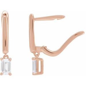 14K Rose Gold 3/4 CTW Lab-Grown Diamond Lever Back Earrings – image 2