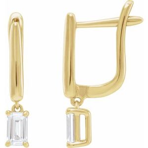 14K Yellow Gold 3/4 CTW Lab-Grown Diamond Lever Back Earrings