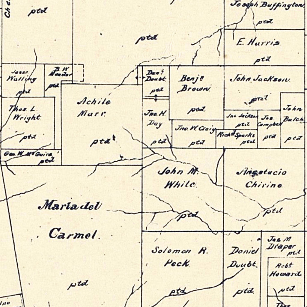Vintage Map of Rusk County, Texas 1895