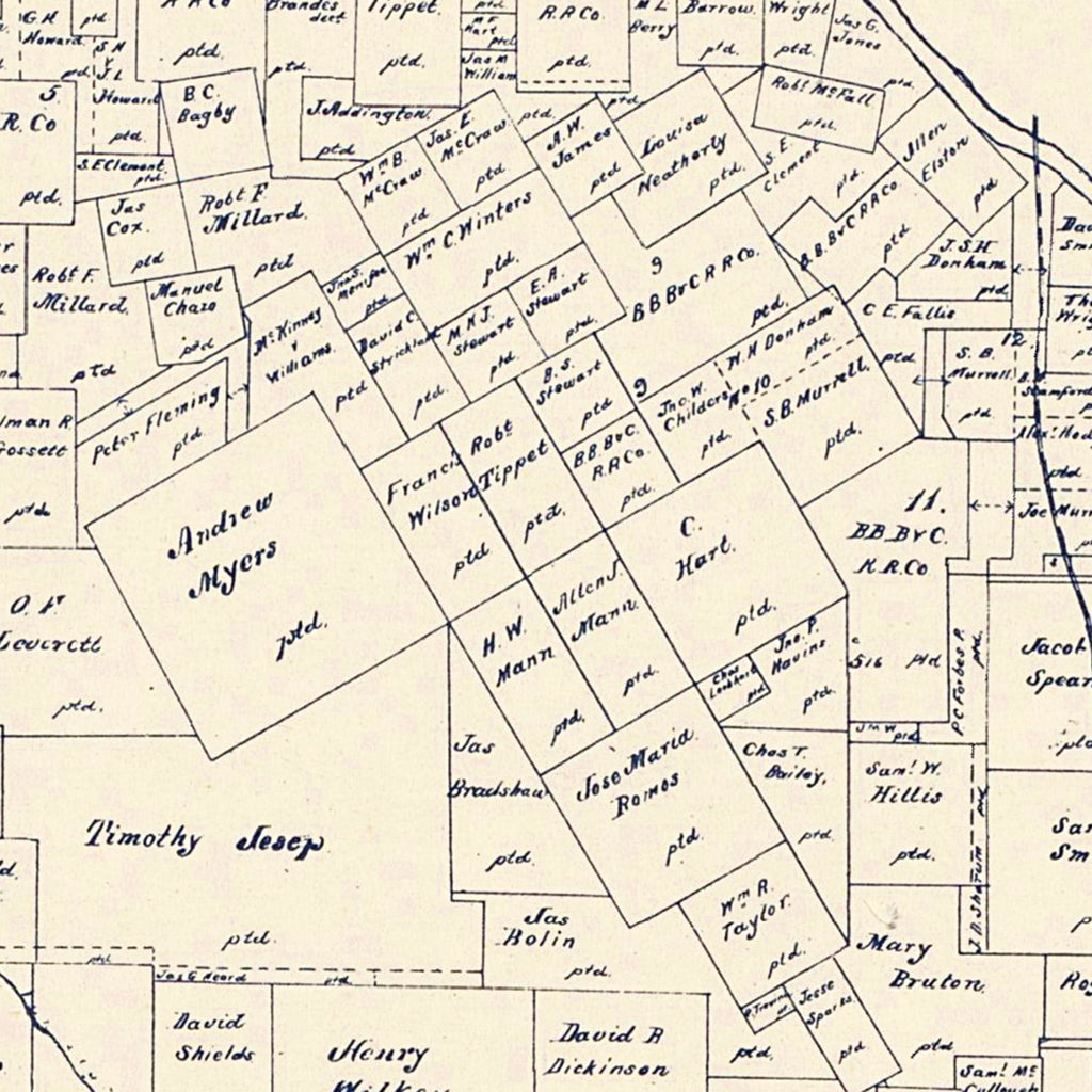 Vintage Map of Cooke County, Texas 1899