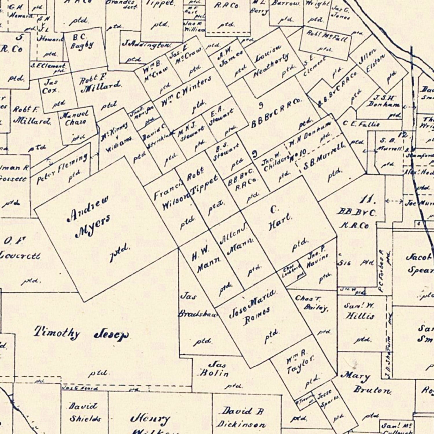 Vintage Map of Cooke County, Texas 1899