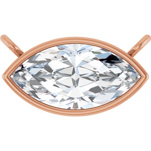 14K Rose 9/10 CT Lab-Grown Diamond Necklace Center