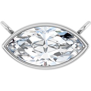 Platinum 9/10 CT Lab-Grown Diamond Necklace Center