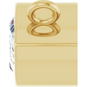 14K Yellow 9/10 CT Lab-Grown Diamond Necklace Center
