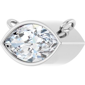 Platinum 9/10 CT Lab-Grown Diamond Necklace Center