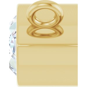 14K Yellow 3/8 CT Lab-Grown Diamond Necklace Center