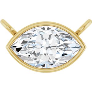 14K Yellow 3/8 CT Lab-Grown Diamond Necklace Center