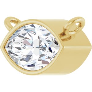 14K Yellow 3/8 CT Lab-Grown Diamond Necklace Center