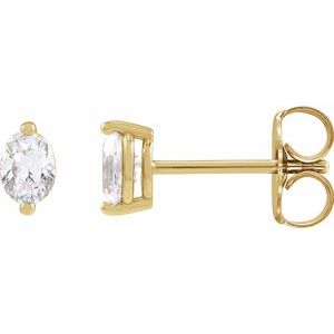 14K Yellow Gold 1/2 CTW Natural Diamond Stud Earrings