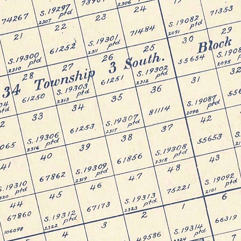 Vintage Map of Glasscock County, Texas 1899