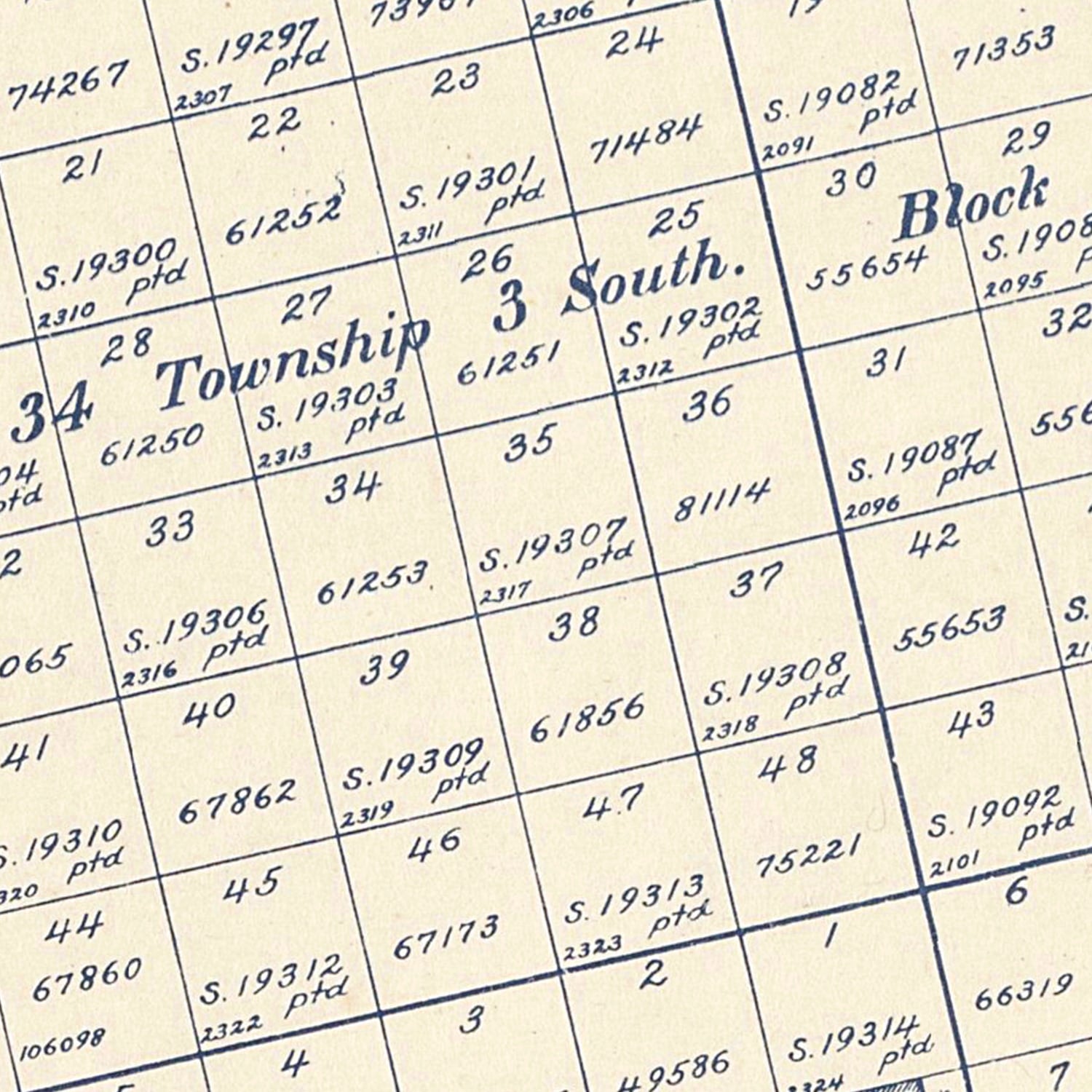 Vintage Map of Glasscock County, Texas 1899