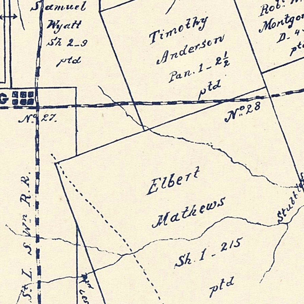 Vintage Map of Camp County, Texas 1897