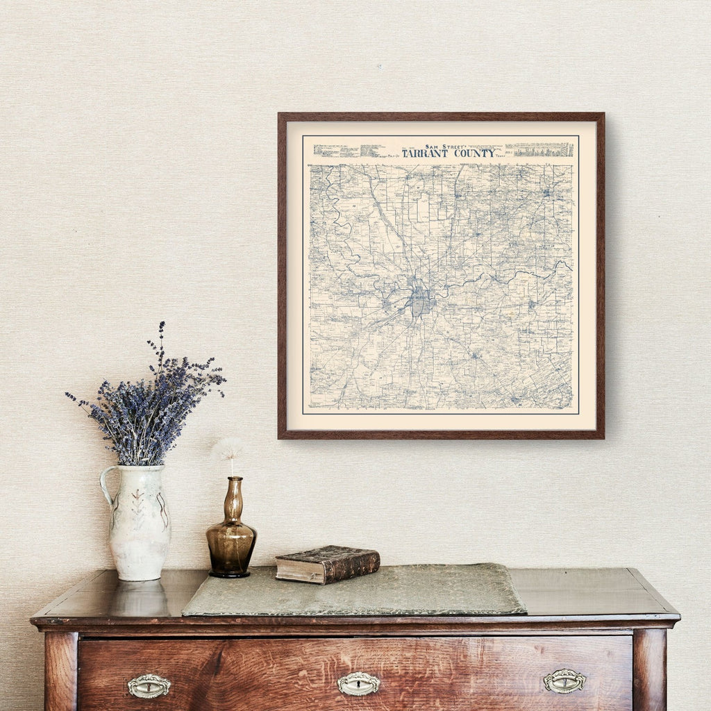 Vintage Map of Tarrant County, Texas 1895