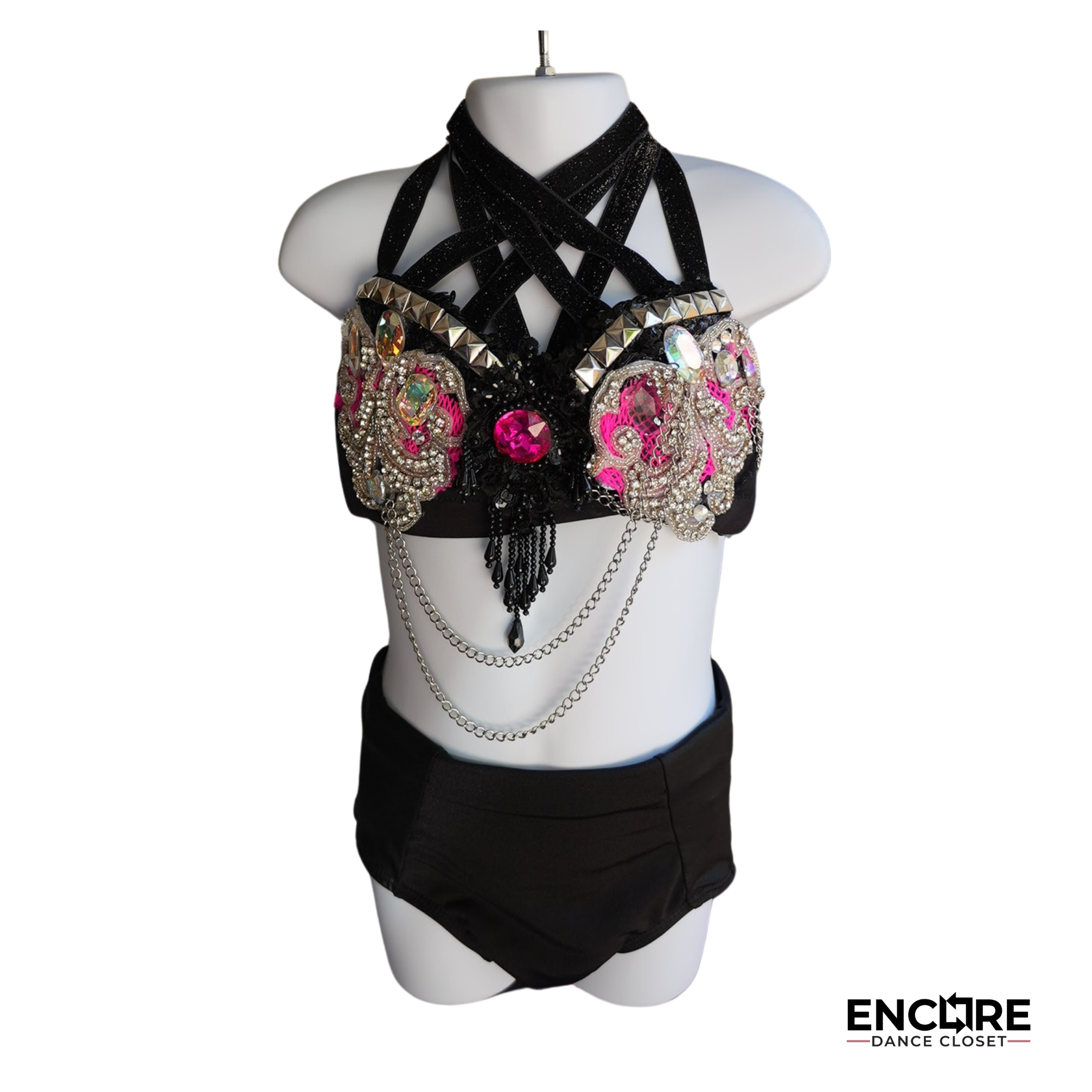 Black & Hot Pink Chain Fantasy