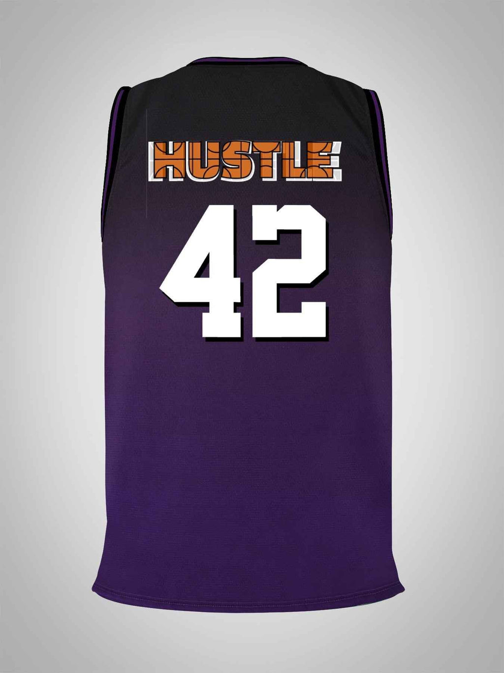 Hustle 42 Adult Purple Basketball Jersey | Ships From USA