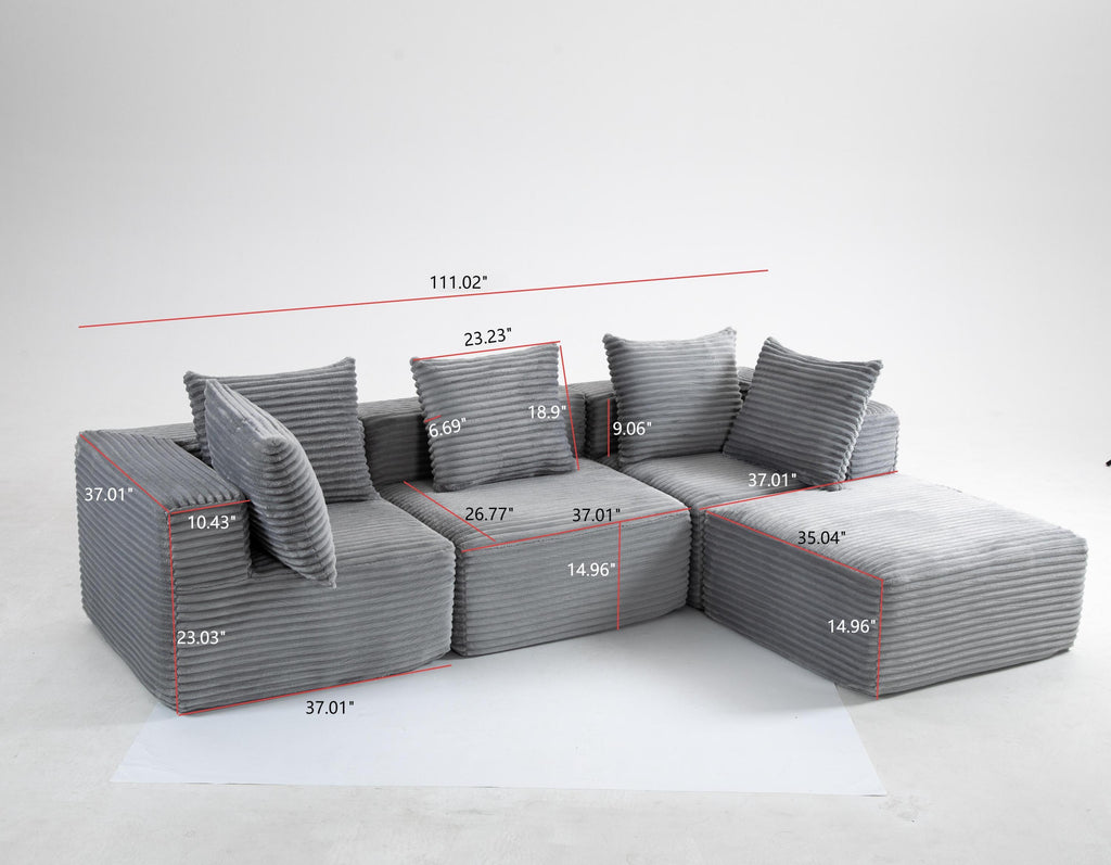 Compressed Sofa:Magic Cube Sofa-YKX-33001-Grey