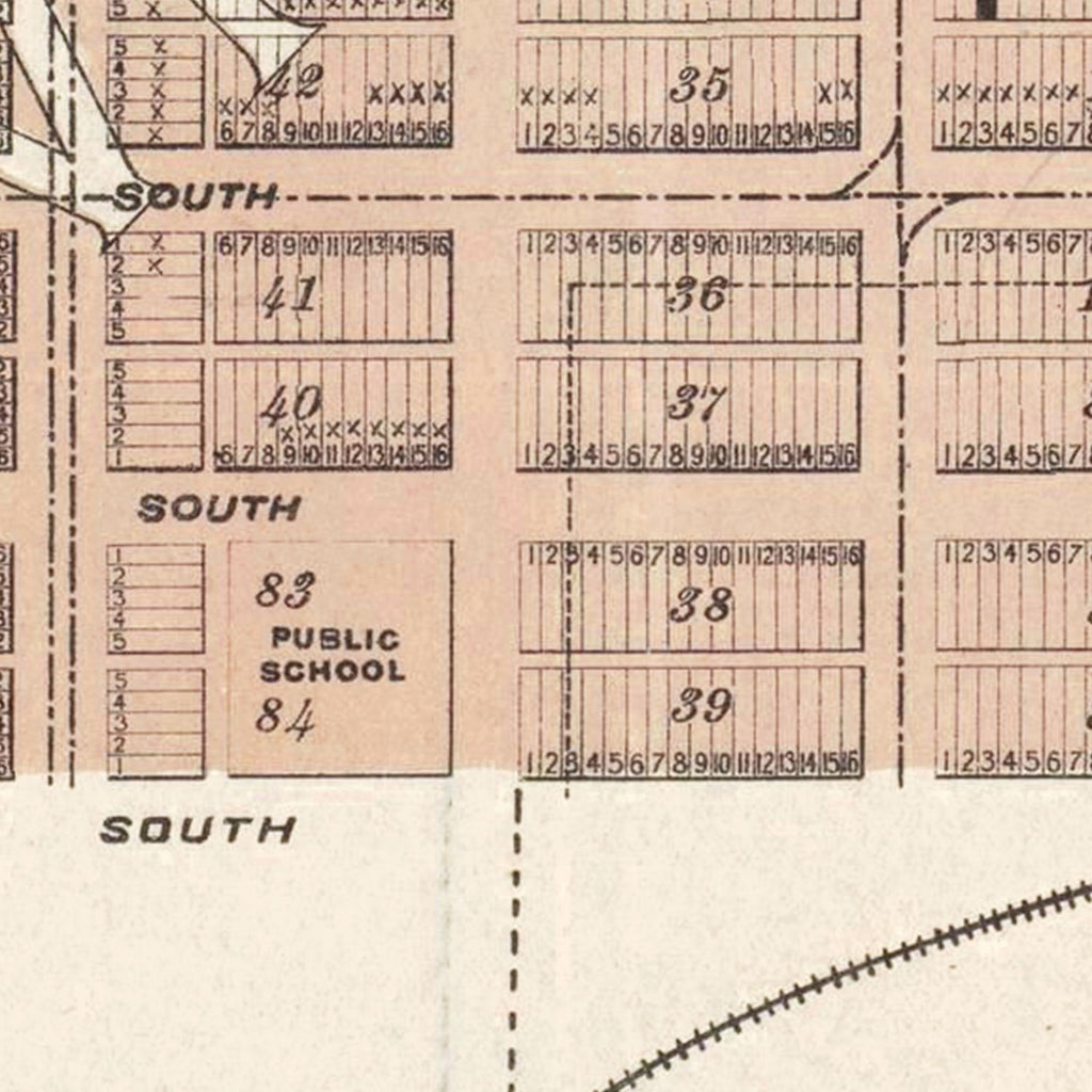 Vintage Map of Texas City, Texas 1893