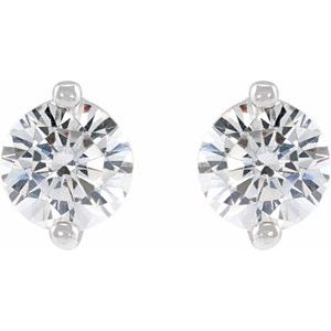 14K White Gold .06 CTW Natural Diamond Stud Earrings – image 2