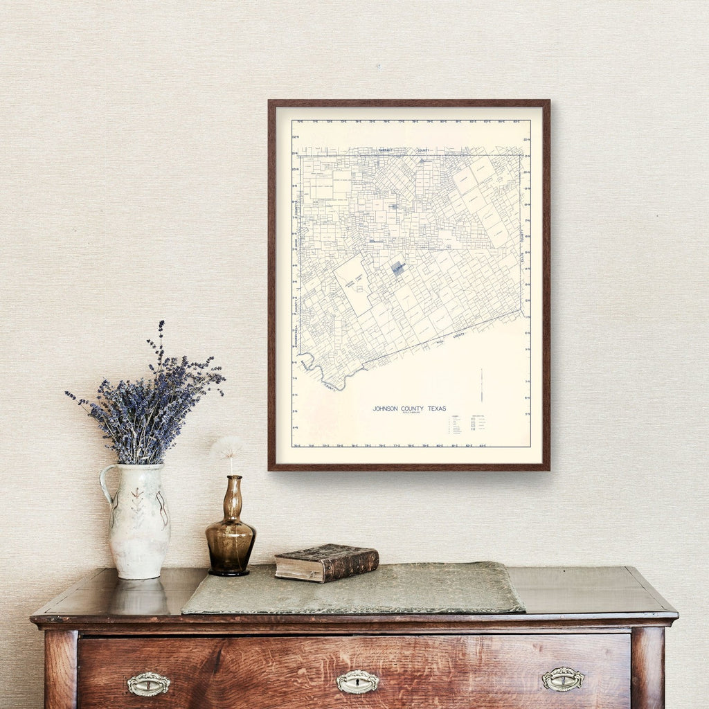 Vintage Map of Johnson County, Texas 1899