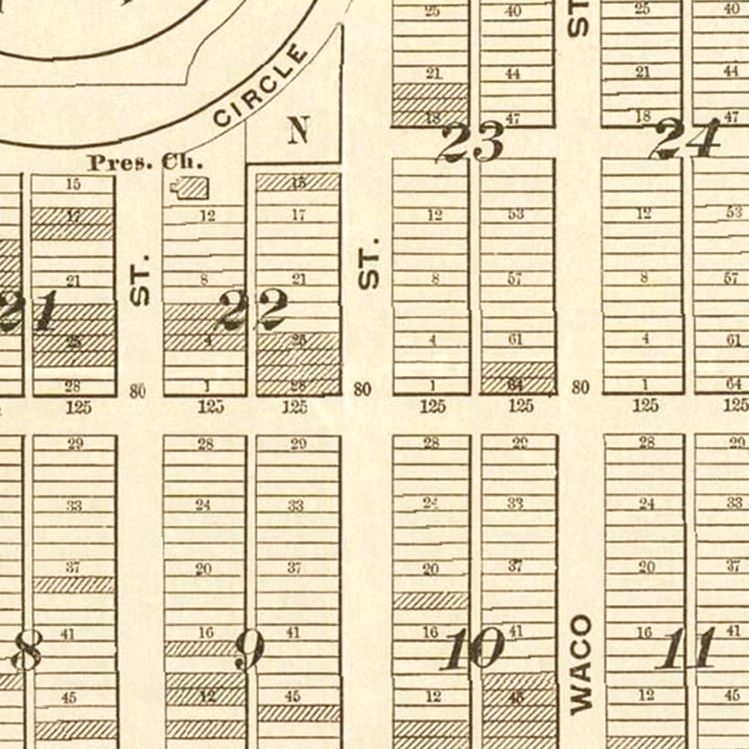 Vintage Map of New Birmingham, Texas 1891