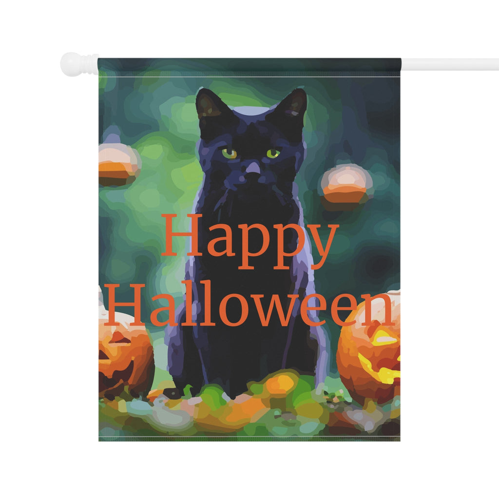 Garden Flag - Happy Halloween Black Cat Outdoor Decor