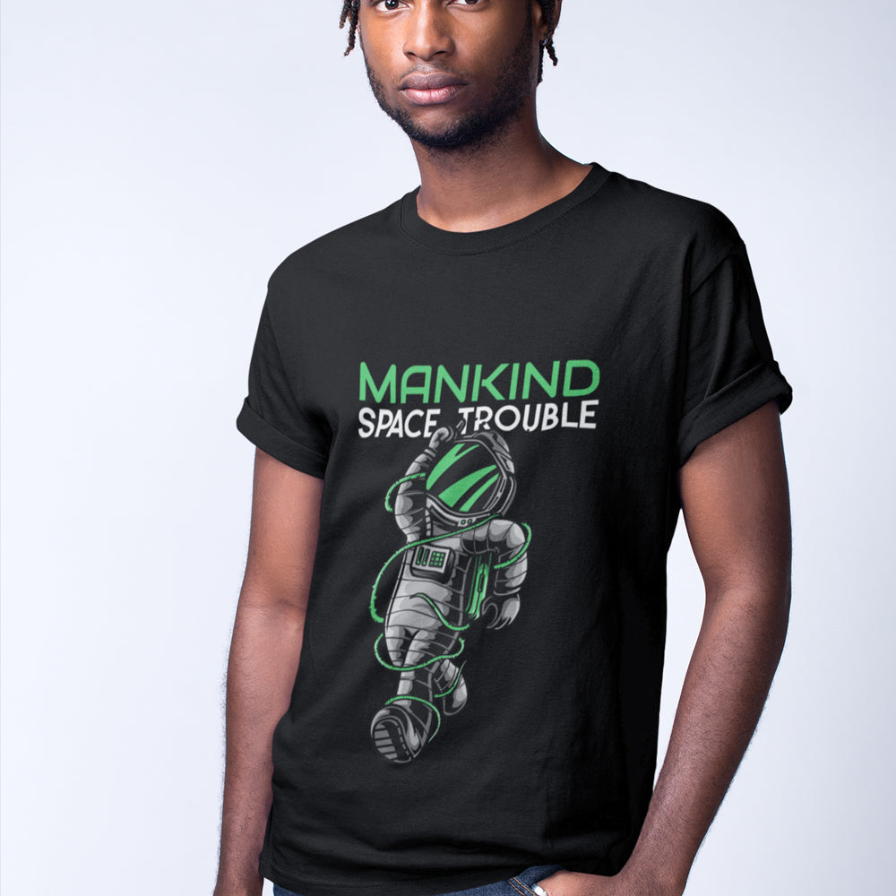 Mens Man Kind Space Theme Short Sleeve T-Shirt