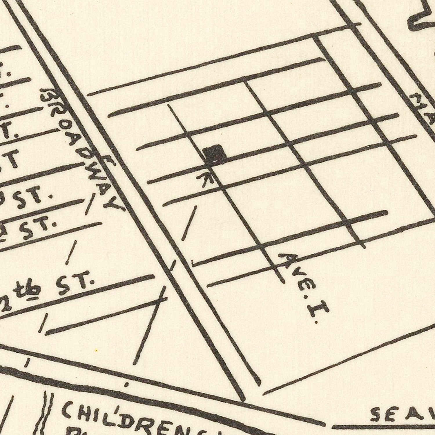 Vintage Map of Galveston, Texas 1922