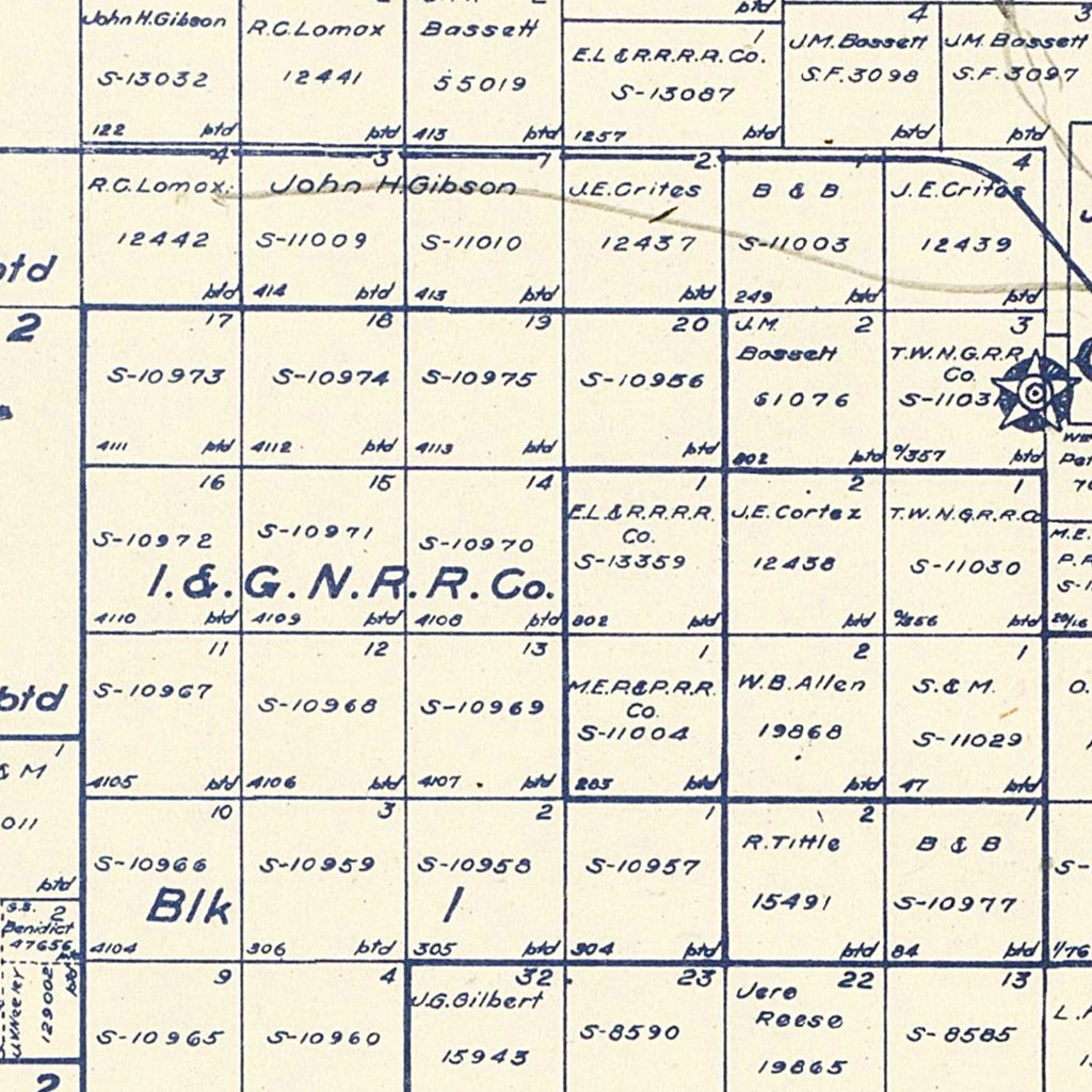 Vintage Map of Crosby County, Texas 1927