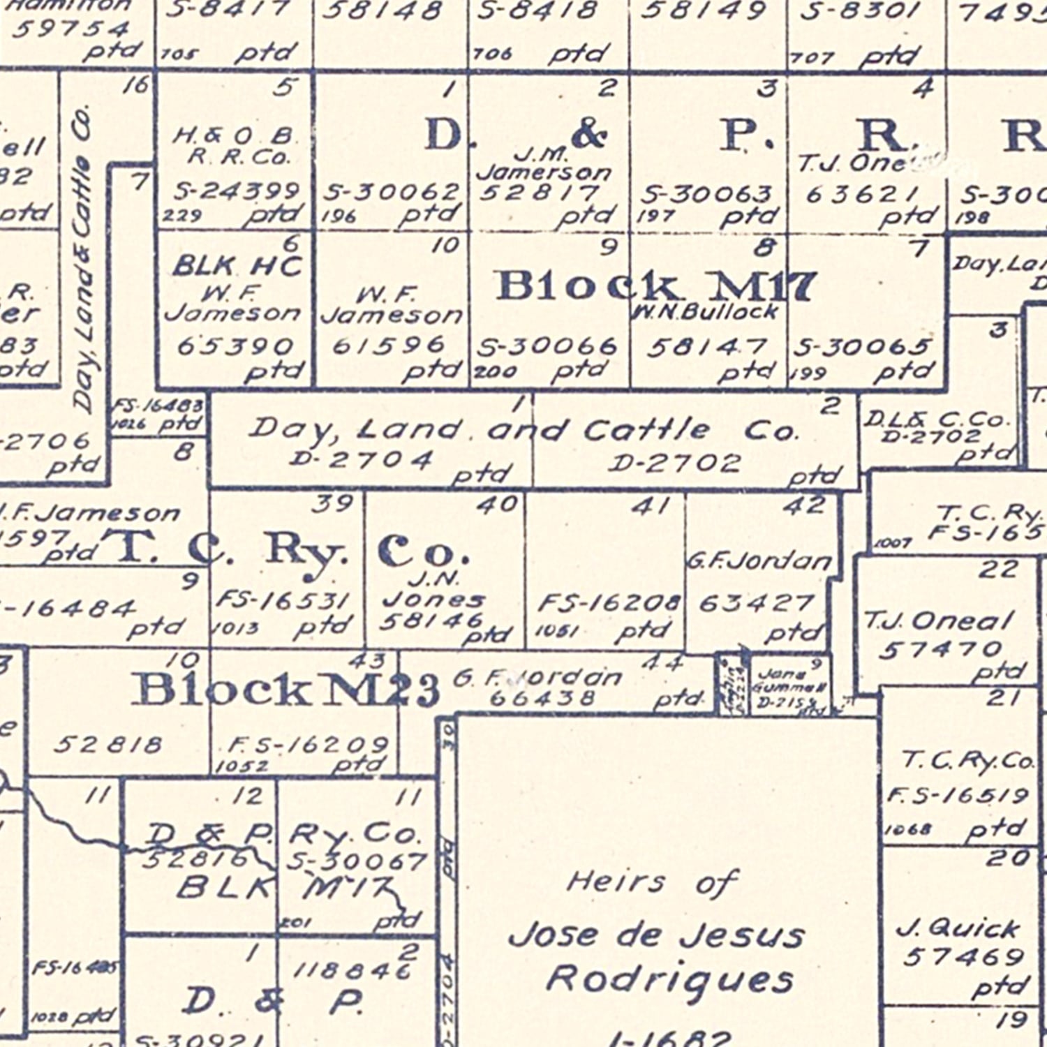 Vintage Map of Hutchinson County, Texas 1922