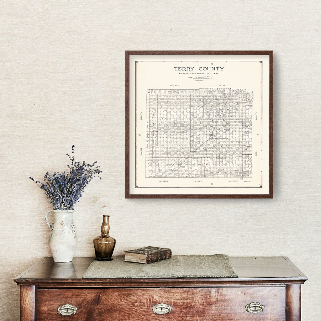 Vintage Map of Terry County, Texas 1926