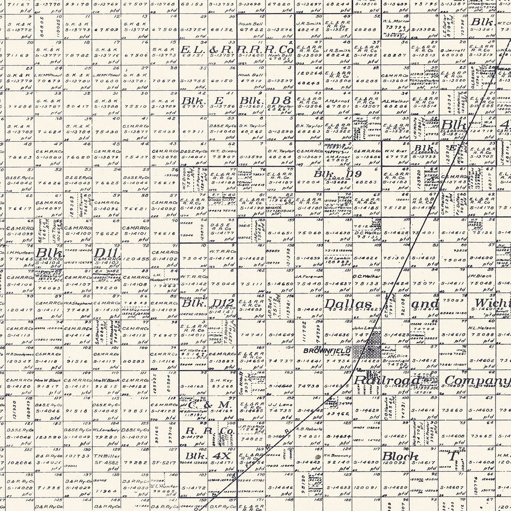 Vintage Map of Terry County, Texas 1926